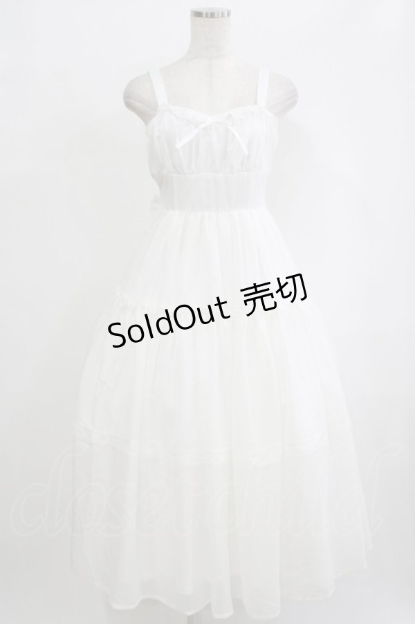 画像1: Lovely Tency / 眞白ありすコラボ/ティアードジャンパースカート S ホワイト H-25-09-27-045-GO-OP-NS-ZH (1)
