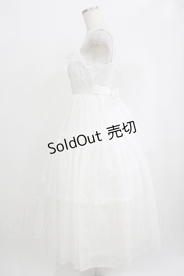 画像2: Lovely Tency / 眞白ありすコラボ/ティアードジャンパースカート S ホワイト H-25-09-27-045-GO-OP-NS-ZH (2)
