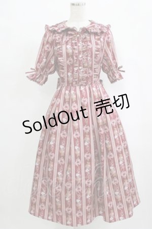 画像: axes femme kawaii / RosyBear柄ワンピース M ワイン H-25-09-27-050-AX-OP-NS-ZH