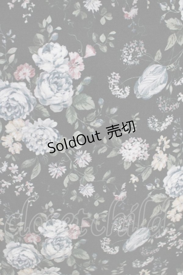 画像4: axes femme / ロマンティックローズ柄ジャンパースカート Free ブラック H-25-09-27-051-AX-OP-NS-ZH (4)