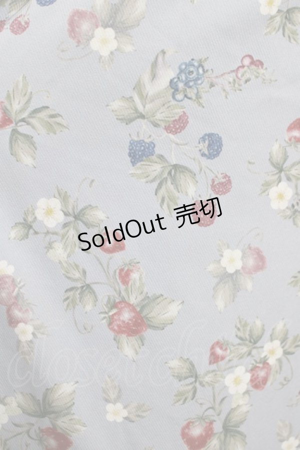 画像4: axes femme / ベリー柄ロングワンピース M サックス H-25-09-27-052-AX-OP-NS-ZH (4)