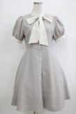 画像1: evelyn / ビッグリボンワンピース Free グレー H-25-09-27-060-LO-OP-NS-ZH (1)