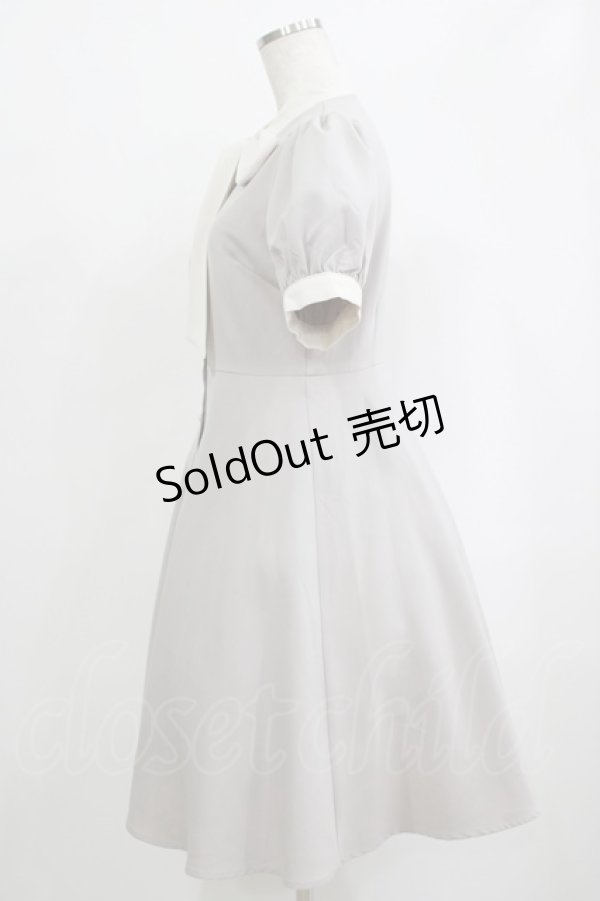 画像2: evelyn / ビッグリボンワンピース Free グレー H-25-09-27-060-LO-OP-NS-ZH (2)