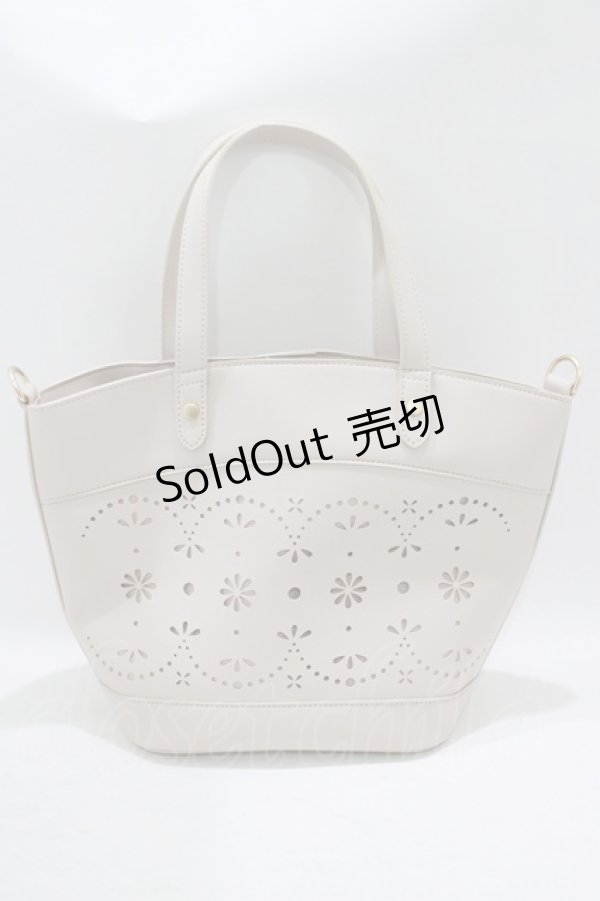 画像2: m petit by misako / AMハナパンチング2WAYバッグ  オフ H-25-09-27-001-LO-BG-NS-ZH (2)