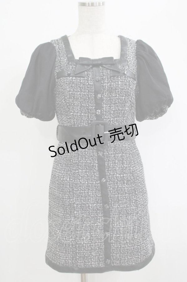 画像1: Bubbles / ポイントレザーリボンワンピース Free ブラック H-25-09-27-067-CA-OP-NS-ZH (1)