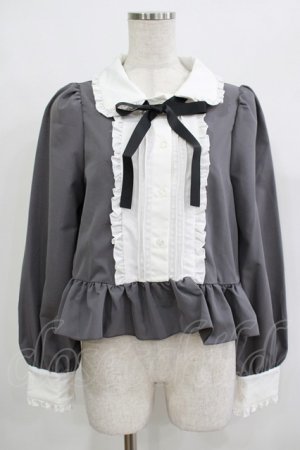 画像: Cherirulu Chocola / MYリボンマルエリブラウス L グレー H-25-09-27-076-GO-BL-NS-ZH