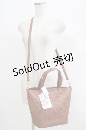 画像: m petit by misako / AMハナパンチング2WAYバッグ  ブラウン H-25-09-27-014-LO-BG-NS-ZH