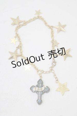 画像: Angelic Pretty / Holyクロスブレスレット  ブラック H-25-09-27-025-AP-AC-NS-ZH