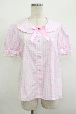 画像: Angelic Pretty / ギンガムRibbonブラウス Free ピンク H-25-09-28-038-AP-BL-NS-ZH
