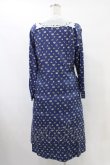 画像2: Jane Marple / Tumbling Diceのグースカラードレス  紺 H-25-09-28-1026-JM-OP-KB-ZH (2)