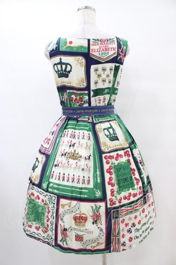 画像2: Jane Marple / Here's to the Queenのスクエアドレス - ネイビー H-25-09-28-1028-JM-OP-KB-ZH (2)