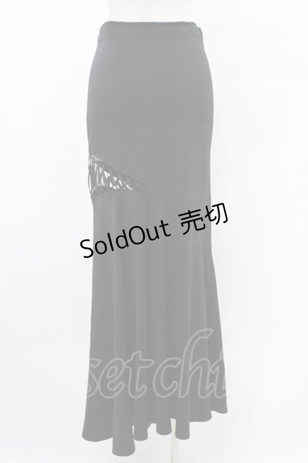 画像2: alice auaa / カッティングロングスカート 4（約7号） 黒 H-25-09-28-1007-AA-SK-KB-ZH (2)