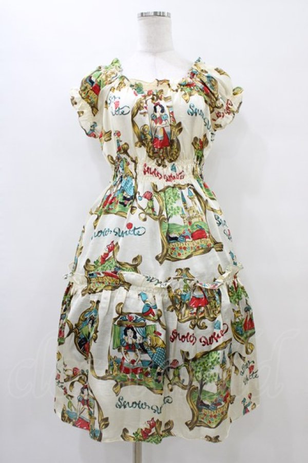 画像1: Jane Marple / 白雪姫シャーリングワンピース  オフ H-25-09-28-1040-JM-OP-KB-ZH (1)