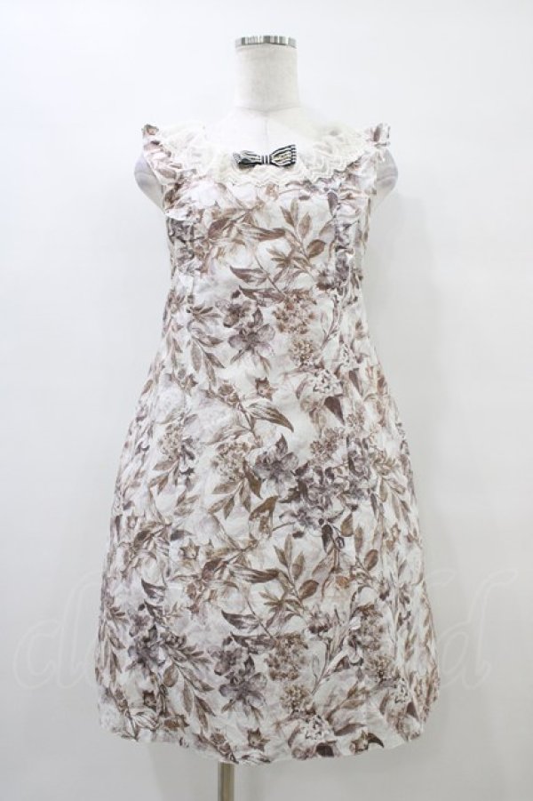 画像1: Emily Temple cute / lilyブロッサムフリルワンピース  ブラウン H-25-09-28-1041-ET-OP-KB-ZH (1)