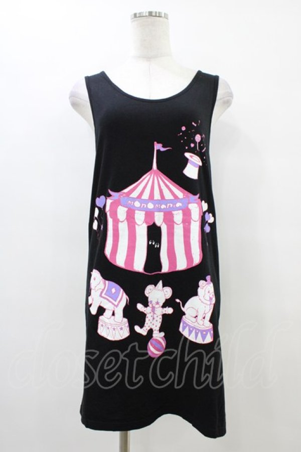 画像1: yaponskii / プリントロングタンク  黒 H-25-09-28-1048-PU-TO-KB-ZT491 (1)