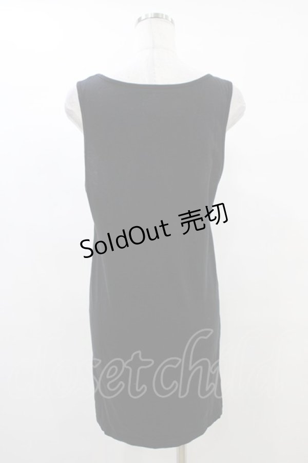 画像2: 【SALE】yaponskii / プリントロングタンク  黒 H-25-09-28-1048-PU-TO-KB-ZT491 (2)