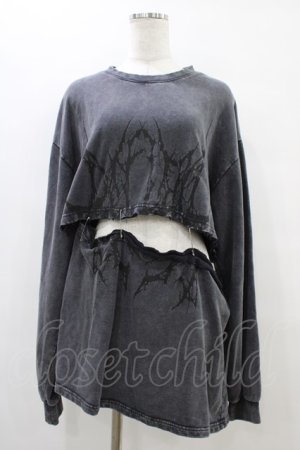 画像: REFLEM / セパレートクロップトレーナー  チャコール H-25-09-28-1050-PU-TO-KB-ZH