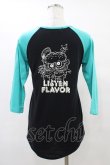 画像2: LISTEN FLAVOR / プリントラグランカットソー  ブラック×グリーン H-25-09-28-1051-PU-TO-KB-ZT491 (2)