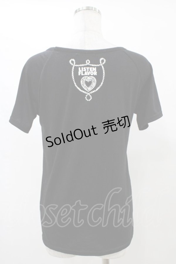 画像2: LISTEN FLAVOR / ハートナポレオンプリントカットソー M 黒 H-25-09-28-1053-PU-TO-KB-ZT491 (2)