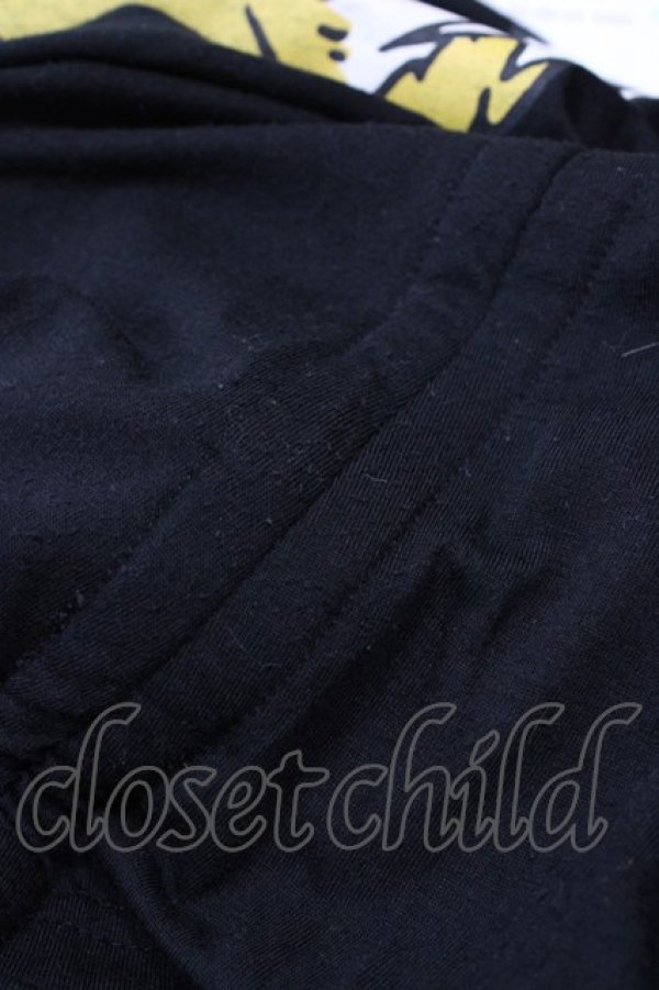 画像3: LISTEN FLAVOR / プリントサイドギャザーカットソー  黒 H-25-09-28-1054-PU-TO-KB-ZT138 (3)