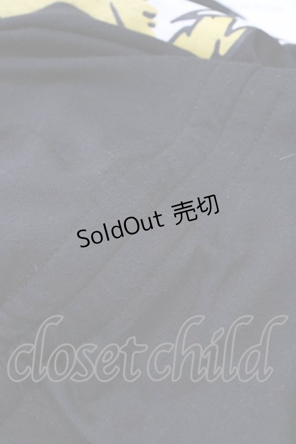 画像3: 【SALE】LISTEN FLAVOR / プリントサイドギャザーカットソー  黒 H-25-09-28-1054-PU-TO-KB-ZT138 (3)