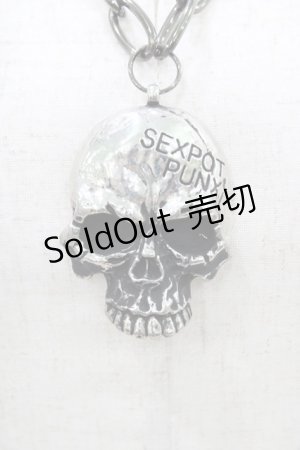 画像: SEX POT ReVeNGe / スカルチェーンネックレス  シルバー H-25-09-28-1002-SP-AC-KB-ZH