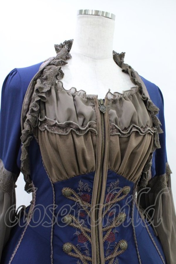 画像4: Ozz oneste / Renaissance Roseカーデワンピース  青 H-25-09-28-1009-OO-OP-KB-ZH (4)