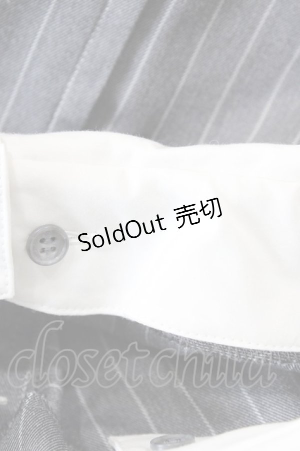 画像6: Jane Marple / ブリティッシュストライプtea houseドレス  グレー H-25-09-28-1015-JM-OP-KB-ZH (6)