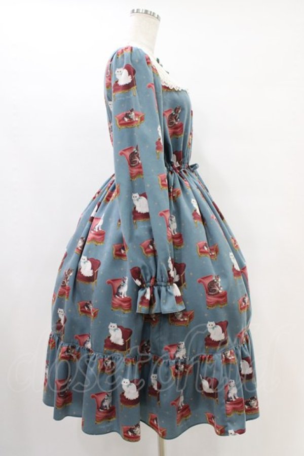 画像3: Melody BasKet / Cats castleレースヨークワンピース M ブルーグリーン H-25-09-28-1016-LO-OP-KB-ZH (3)