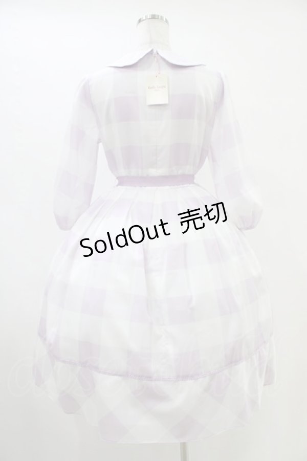 画像2: Emily Temple cute / Emilyブロックチェックワンピース  パープル H-25-09-28-1018-ET-OP-KB-ZT1129H (2)