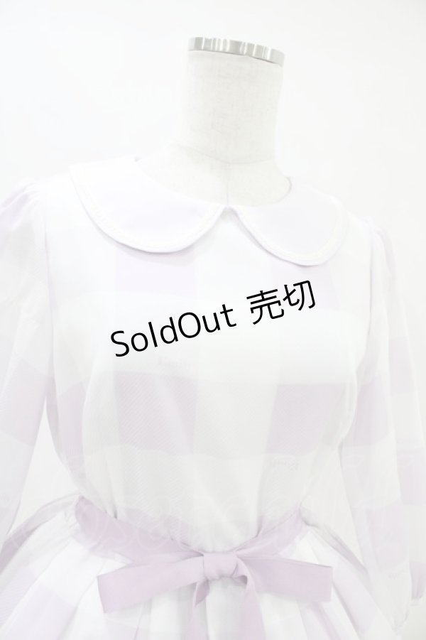 画像4: Emily Temple cute / Emilyブロックチェックワンピース  パープル H-25-09-28-1018-ET-OP-KB-ZT1129H (4)