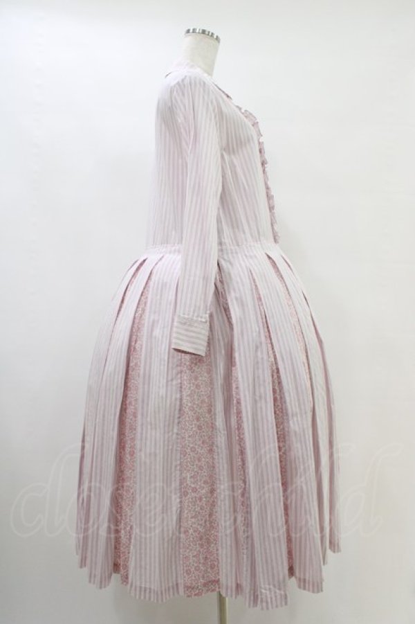 画像3: Jane Marple Dans Le Salon / ストライプとD’anjo coastのシャツドレス  ピンクミックス H-25-09-28-1019-JM-OP-KB-ZH (3)