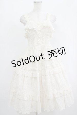 画像: forest song（海外ロリータブランド） / Teresaジャンパースカート S 生成り H-25-09-28-007-LO-OP-NS-ZH