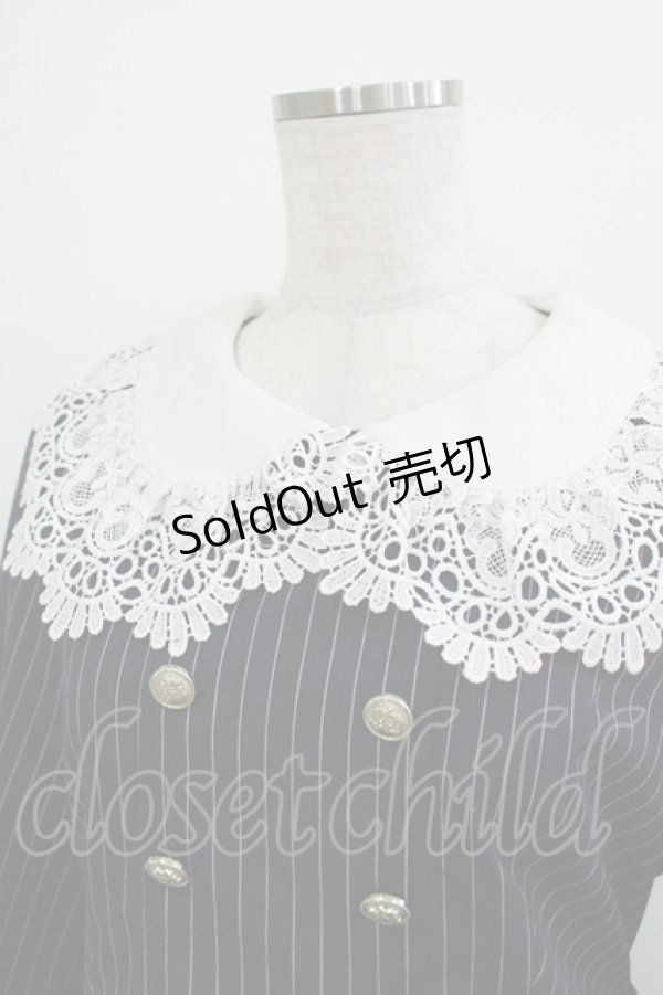 画像4: Lulu's Garden（海外ロリータブランド） / ストライプワンピース L ネイビー H-25-09-28-009-PU-OP-NS-ZH (4)