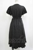 画像3: axes femme POETIQUE / ストライプロングワンピース M ブラック H-25-09-28-015-AX-OP-NS-ZH (3)