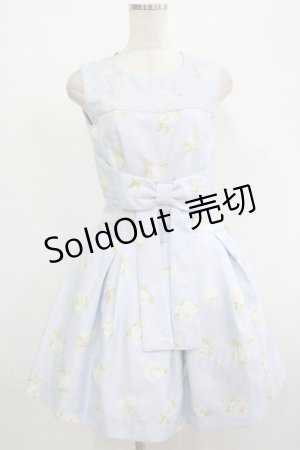 画像: JESUS DIAMANTE / ロマンスドールワンピース 38 グランヴィルローズ柄サックス H-25-09-28-023-JE-OP-NS-ZH