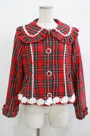画像: axes femme kawaii / ガーリーリボンショートコート M レッド H-25-09-28-025-AX-CO-NS-ZH