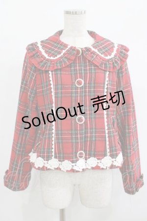 画像: axes femme kawaii / ガーリーリボンショートコート M レッド H-25-09-28-025-AX-CO-NS-ZH