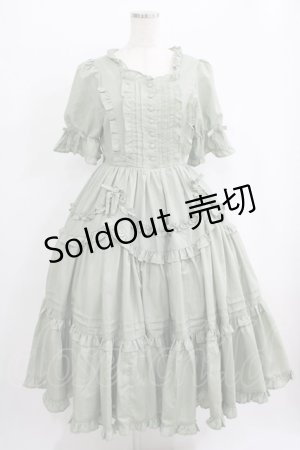 画像: Chalmiere / フリルロングワンピース M グリーン H-25-09-29-001-PU-OP-NS-ZH