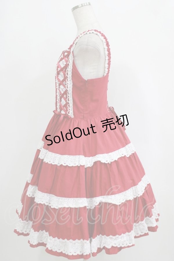 画像2: BABY,THE STARS SHINE BRIGHT / ミルフィーユジャンパースカート Free エンジ H-25-09-29-003-BA-OP-NS-ZH (2)