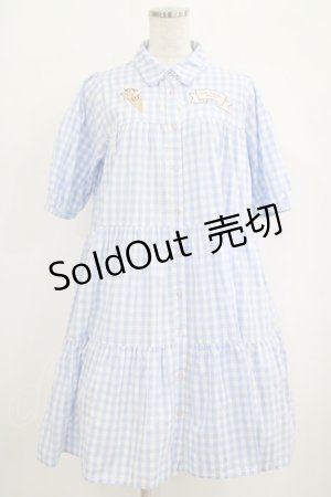 画像: axes femme kawaii / 刺繍ティアードシャツワンピ M サックス H-25-09-29-029-AX-OP-NS-ZH