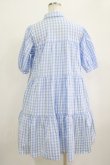 画像3: axes femme kawaii / 刺繍ティアードシャツワンピ M サックス H-25-09-29-029-AX-OP-NS-ZH (3)