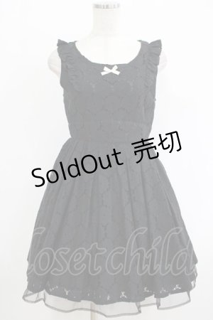 画像: Ank Rouge / フラワーレースワンピース M ブラック H-25-09-29-030-CA-OP-NS-ZH