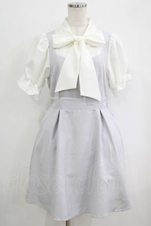 画像: DearMyLove / ボウタイレイヤードパフワンピース M グレー H-25-09-29-036-EL-OP-NS-ZH