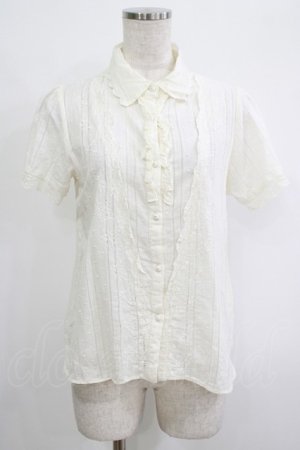 画像: axes femme / スカラップブラウス M オフ H-25-09-29-044-AX-BL-NS-ZH