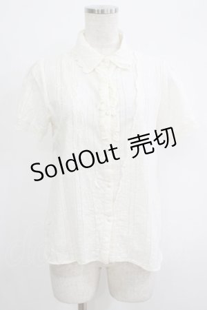 画像: axes femme / スカラップブラウス M オフ H-25-09-29-044-AX-BL-NS-ZH
