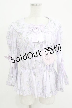 画像: metamorphose / 【プラスサイズ】シャーロット丸襟姫袖ブラウス プラスサイズ ラベンダー H-25-09-29-046-ME-BL-NS-ZH