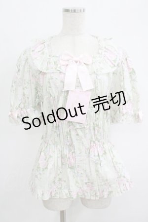 画像: metamorphose / 【プラスサイズ】シャーロットスクエアあき半袖ブラウス プラスサイズ ミント H-25-09-29-047-ME-BL-NS-ZH