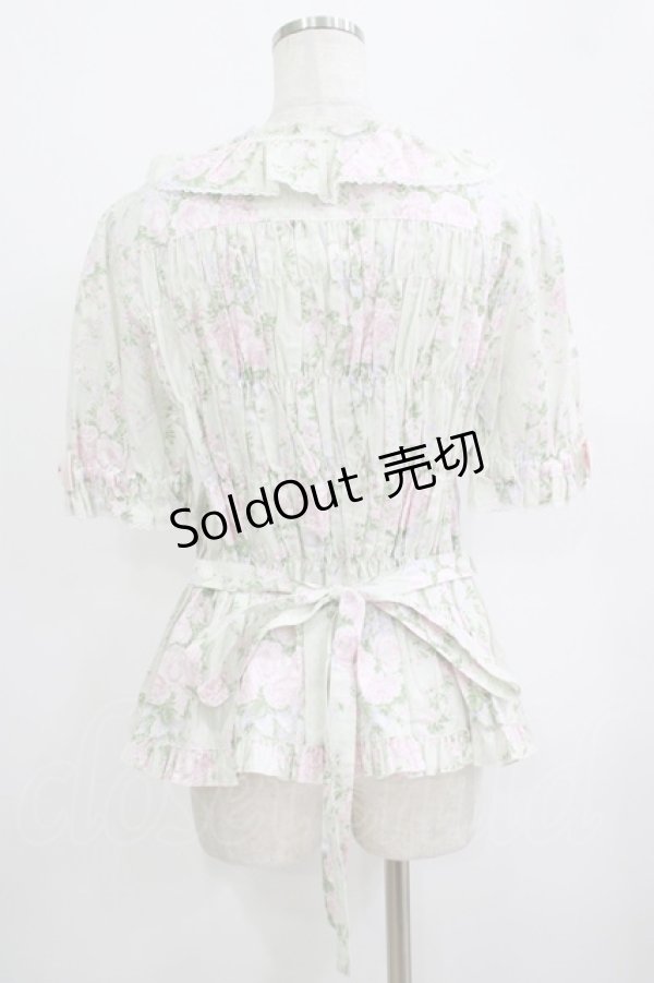 画像3: metamorphose / 【プラスサイズ】シャーロットスクエアあき半袖ブラウス プラスサイズ ミント H-25-09-29-047-ME-BL-NS-ZH (3)