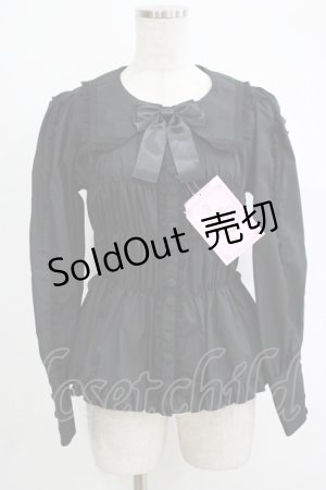 画像: metamorphose / スクエアカラー2WAYブラウス サイズ1 ブラック H-25-09-29-049-ME-BL-NS-ZH